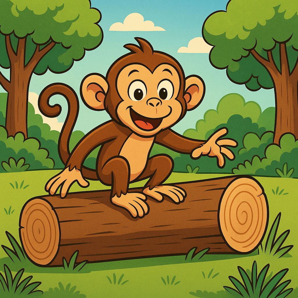 Read more about the article Monkey and Log Tale: Captivating Story for Kids