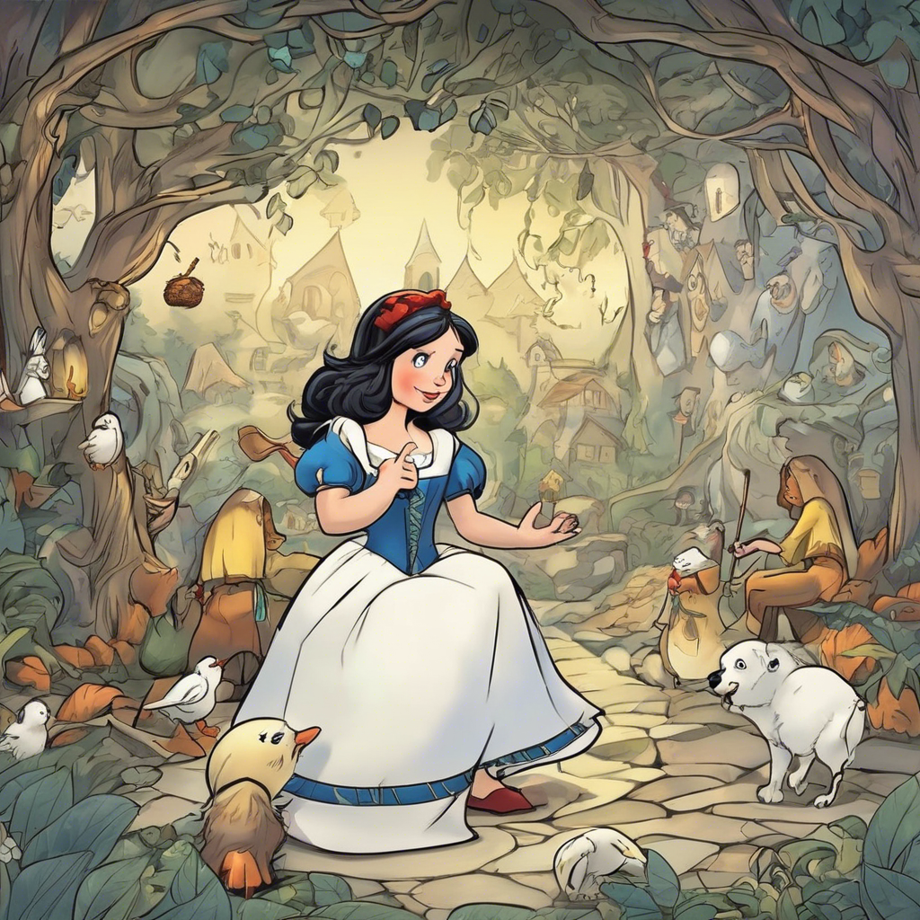 Little Snow-White and the seven dawrfs – comic story for kids