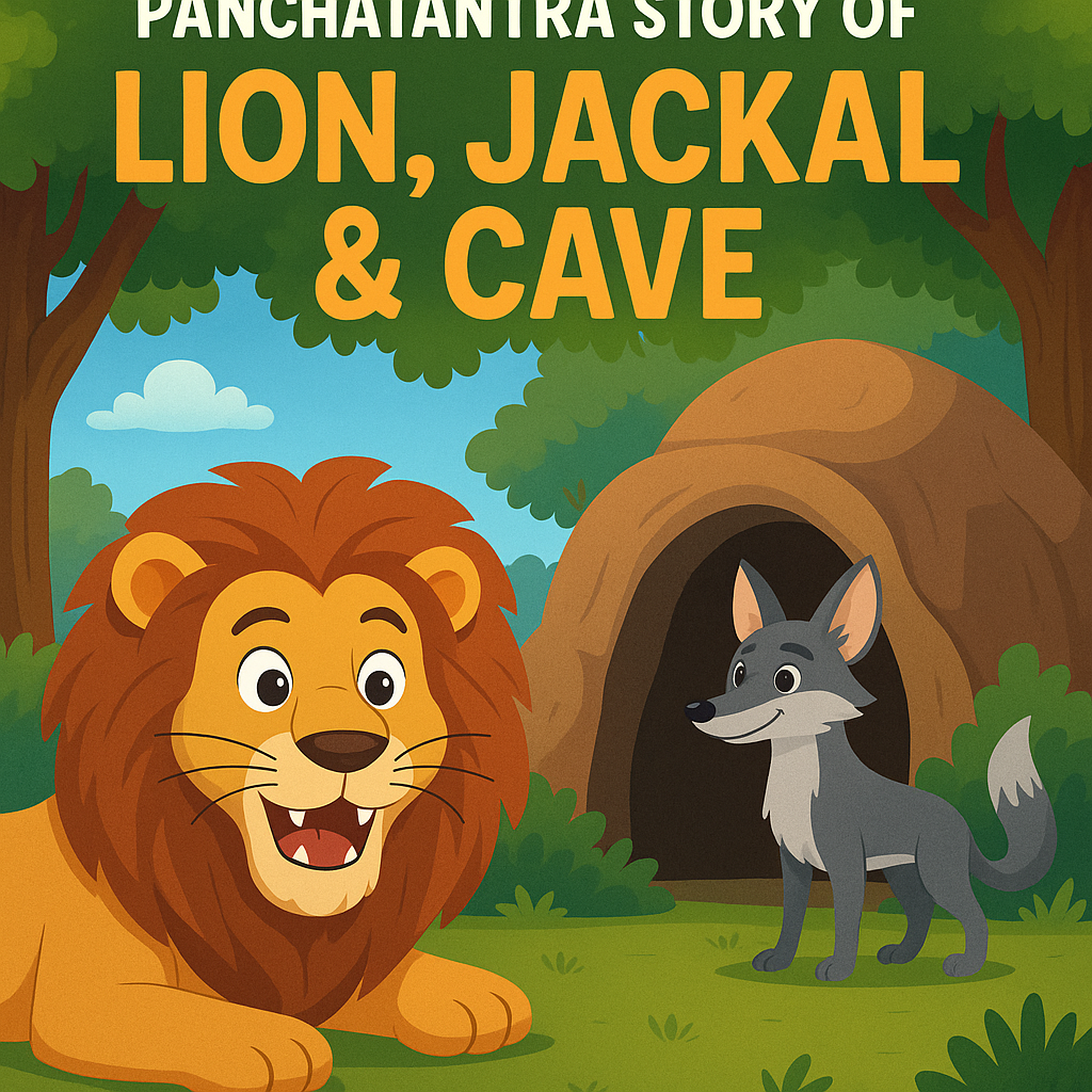 You are currently viewing Panchatantra Story of the Lion, Jackal & Cave: Stunning Tale for Kids