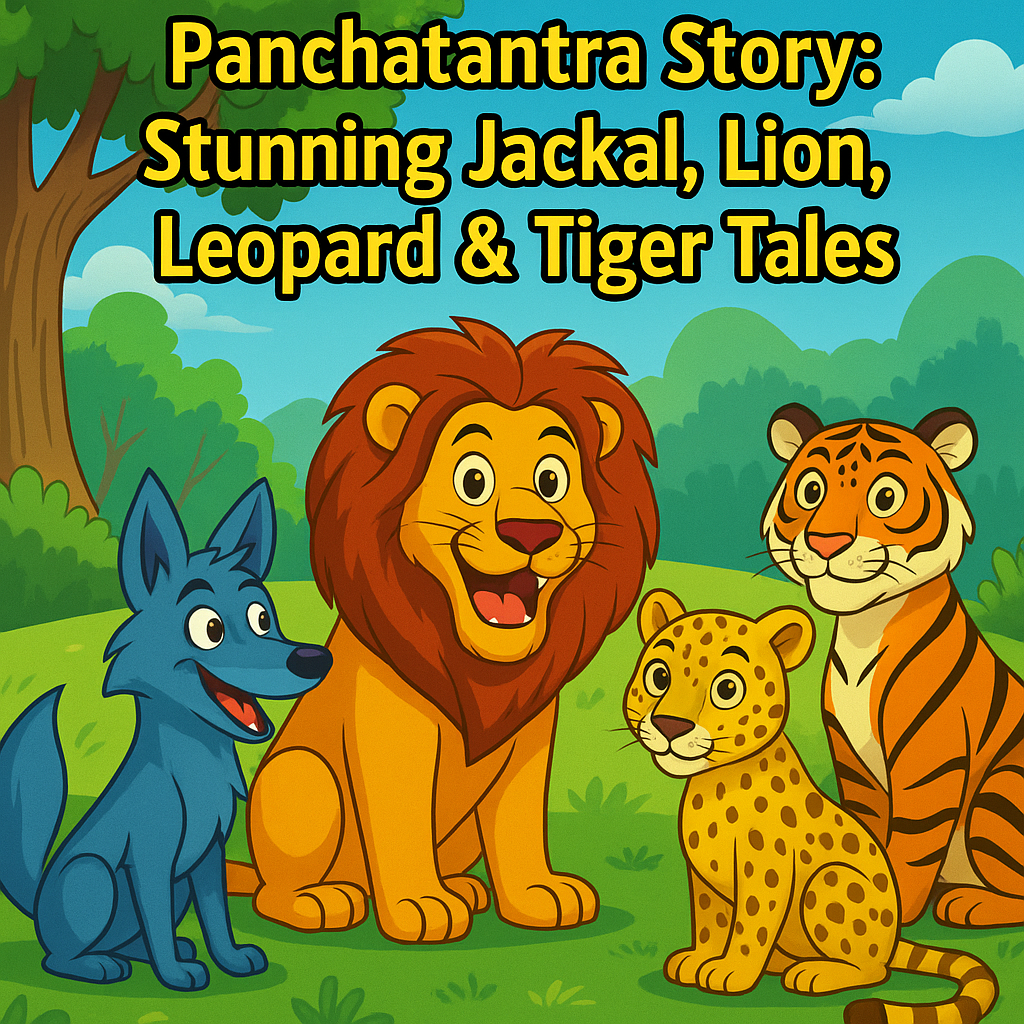 You are currently viewing Panchatantra Story: Stunning Jackal, Lion, Leopard & Tiger Tales