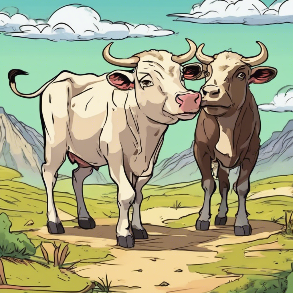 Read more about the article The Bull and the Calf – comic story for kids