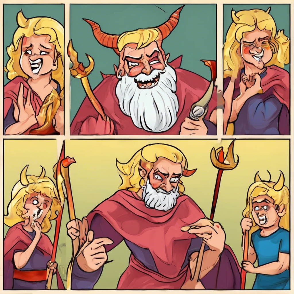 The Devil with the Three Golden Hairs – comic story for kids
