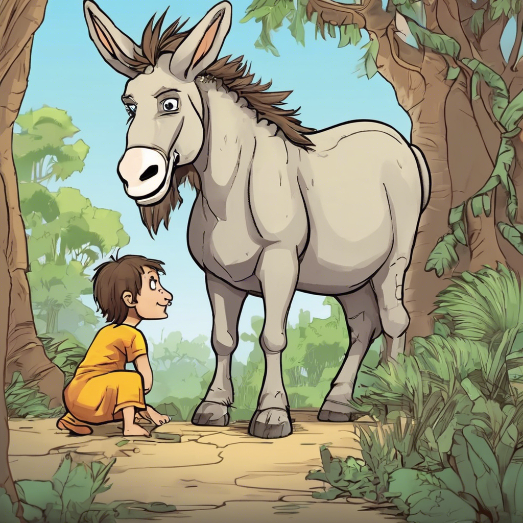 Read more about the article The Donkey in the Lion’s Skin – comic story for kids