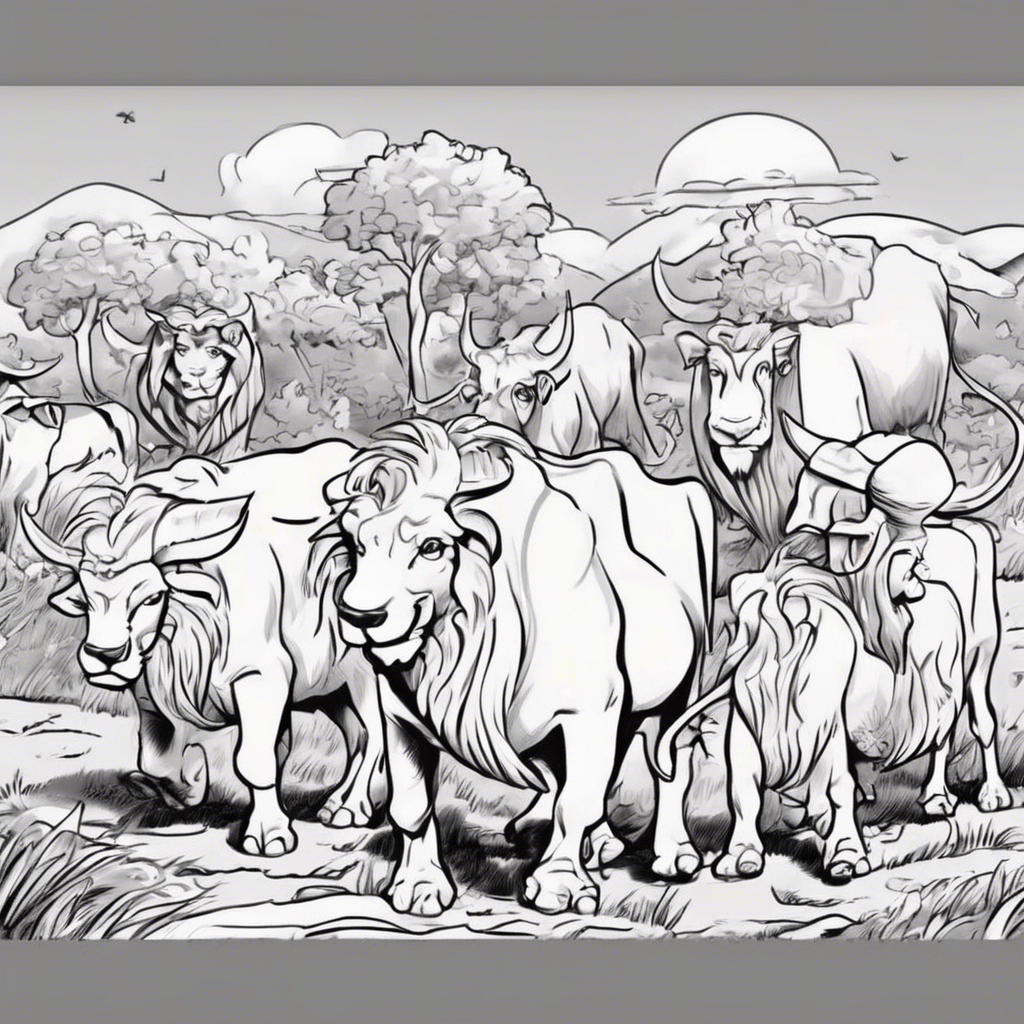 Read more about the article The Four Oxen and the Lion – comic story for kids