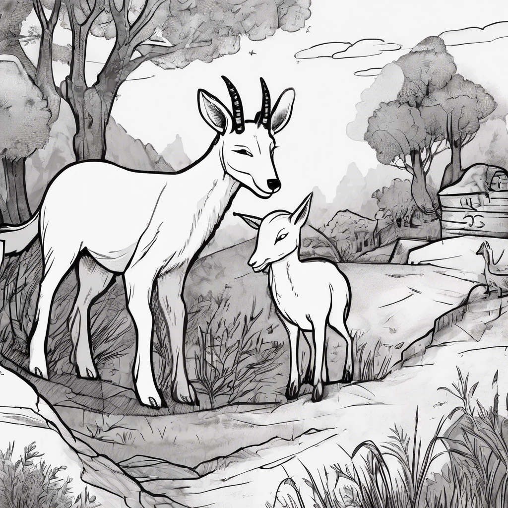 You are currently viewing The Fox and the Goat – comic story for kids