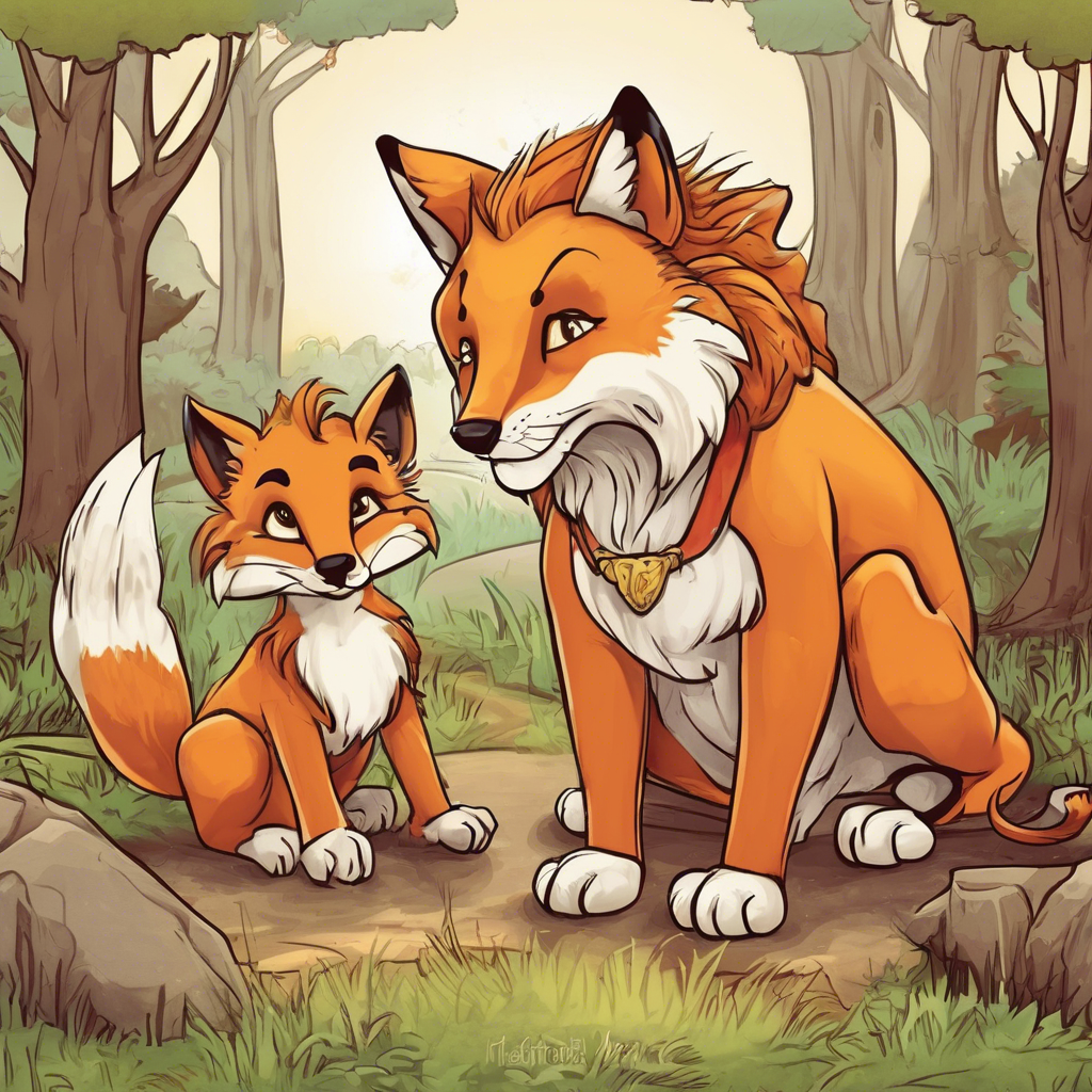 Read more about the article The Fox and the Lion – comic story for kids