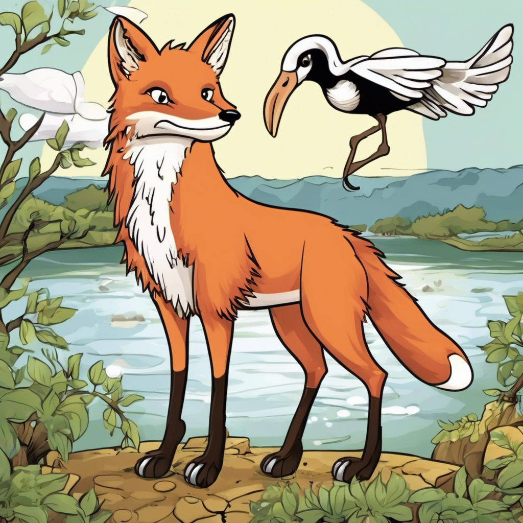 Read more about the article The Fox and the Stork – comic story for kids