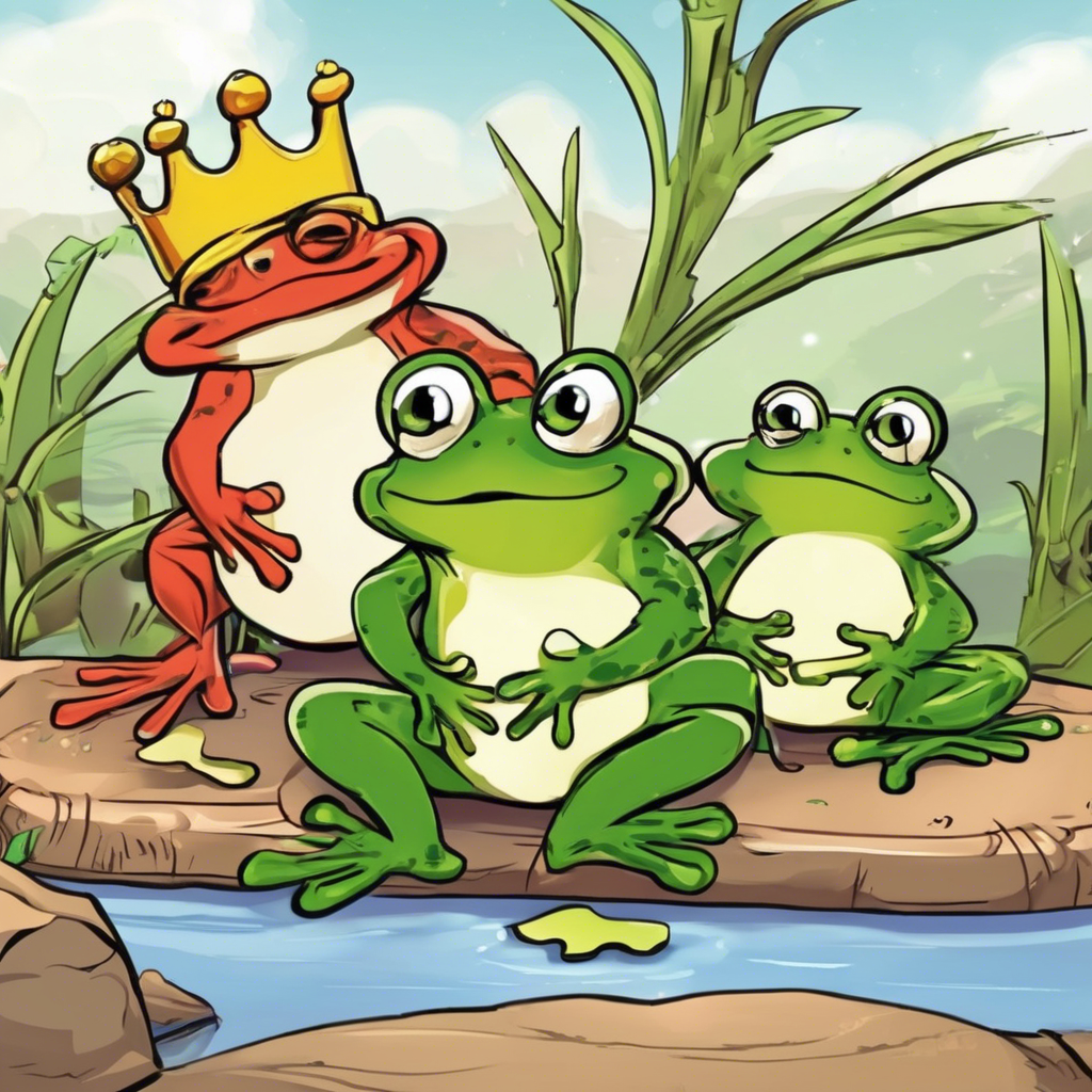 Read more about the article The Frogs Desiring a King – comic story for kids