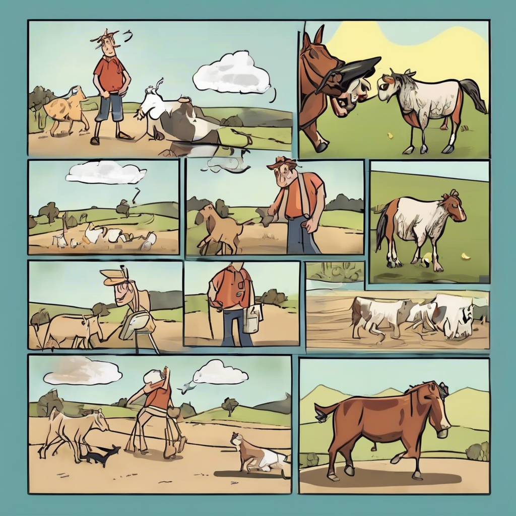 Read more about the article The Man, the Horse, the Ox, and the Dog – comic story for kids