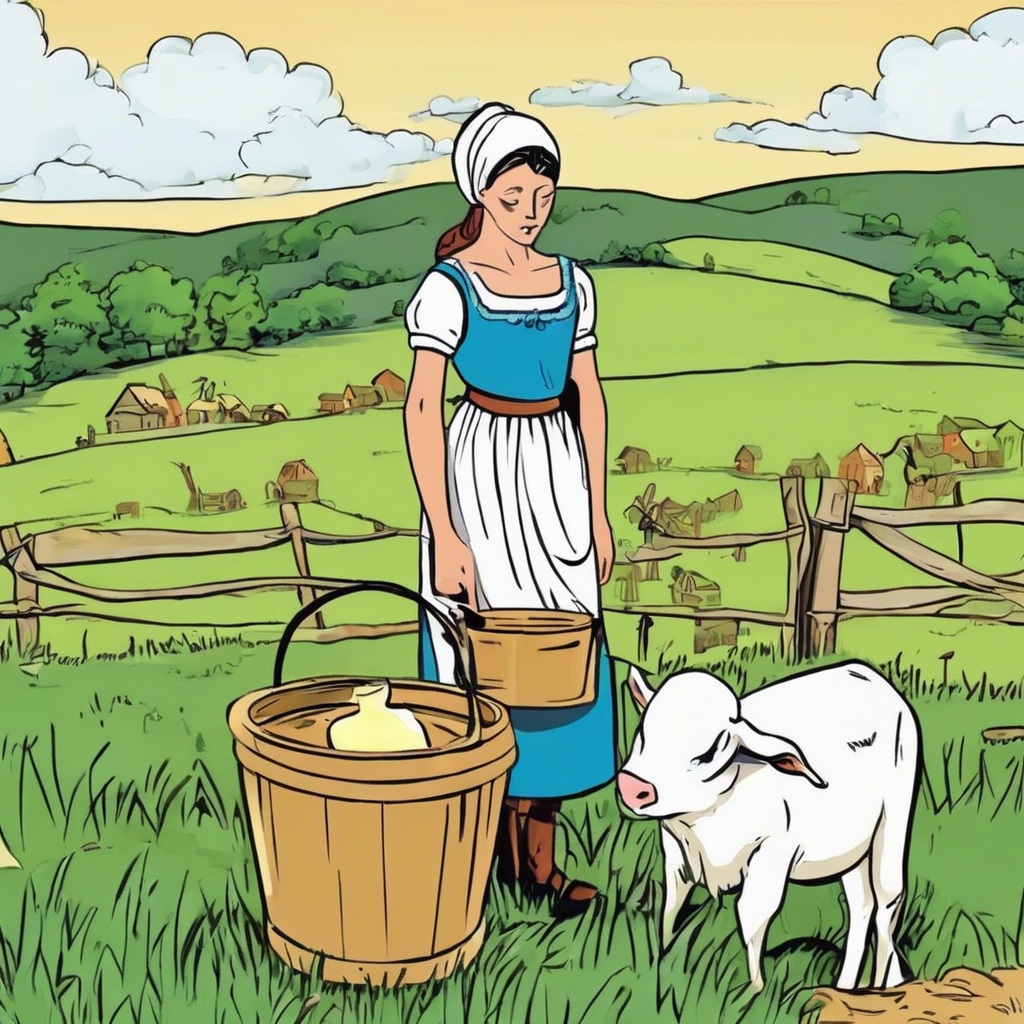 You are currently viewing The Milkmaid and Her Pail – comic story for kids
