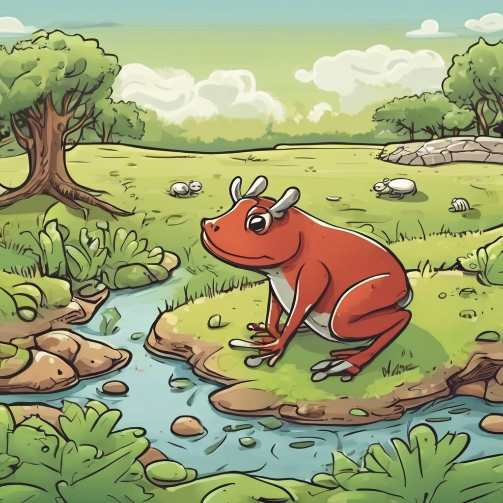 Read more about the article The Ox and the Frog – comic story for kids