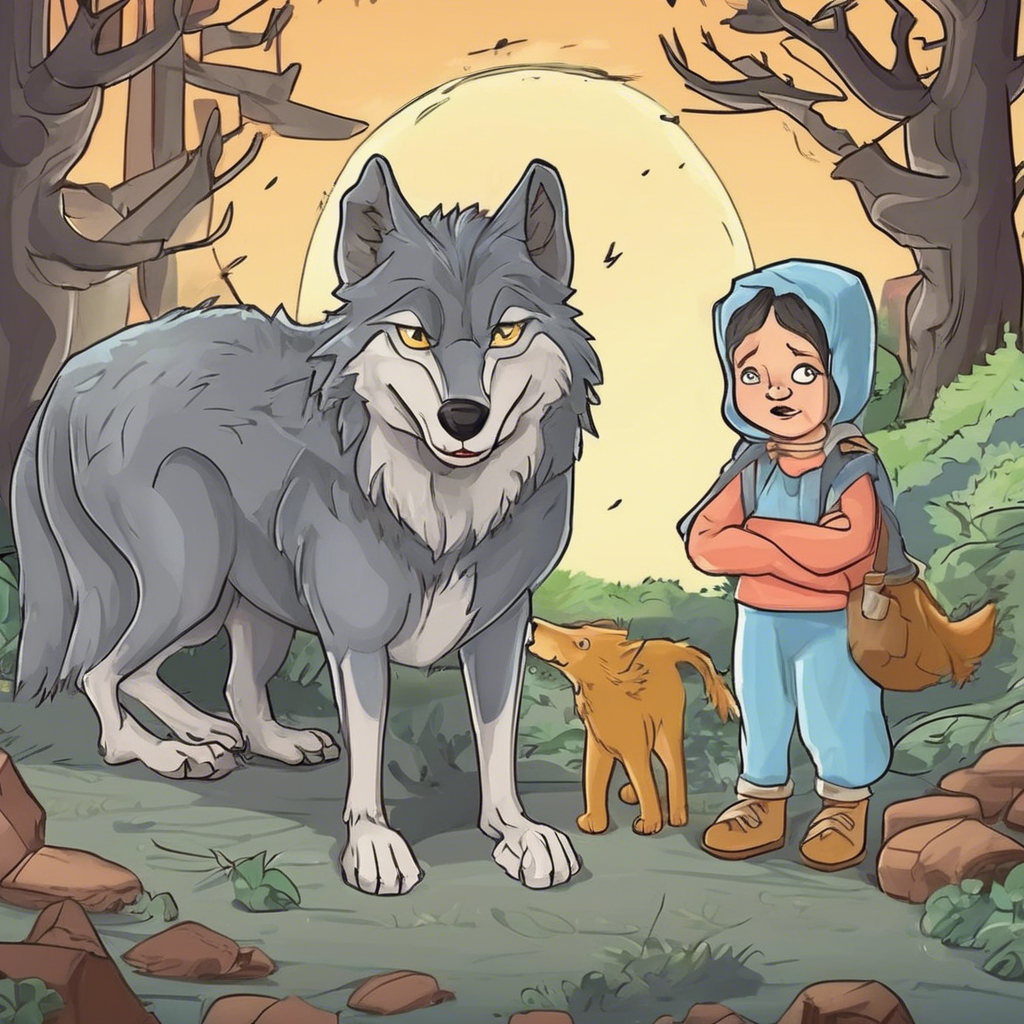 Read more about the article The Wolf, the Mother, and Her Child – comic story for kids