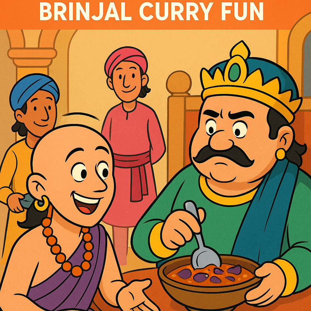 You are currently viewing Tenali Raman Story: A Stunning Tale of Brinjal Curry Fun