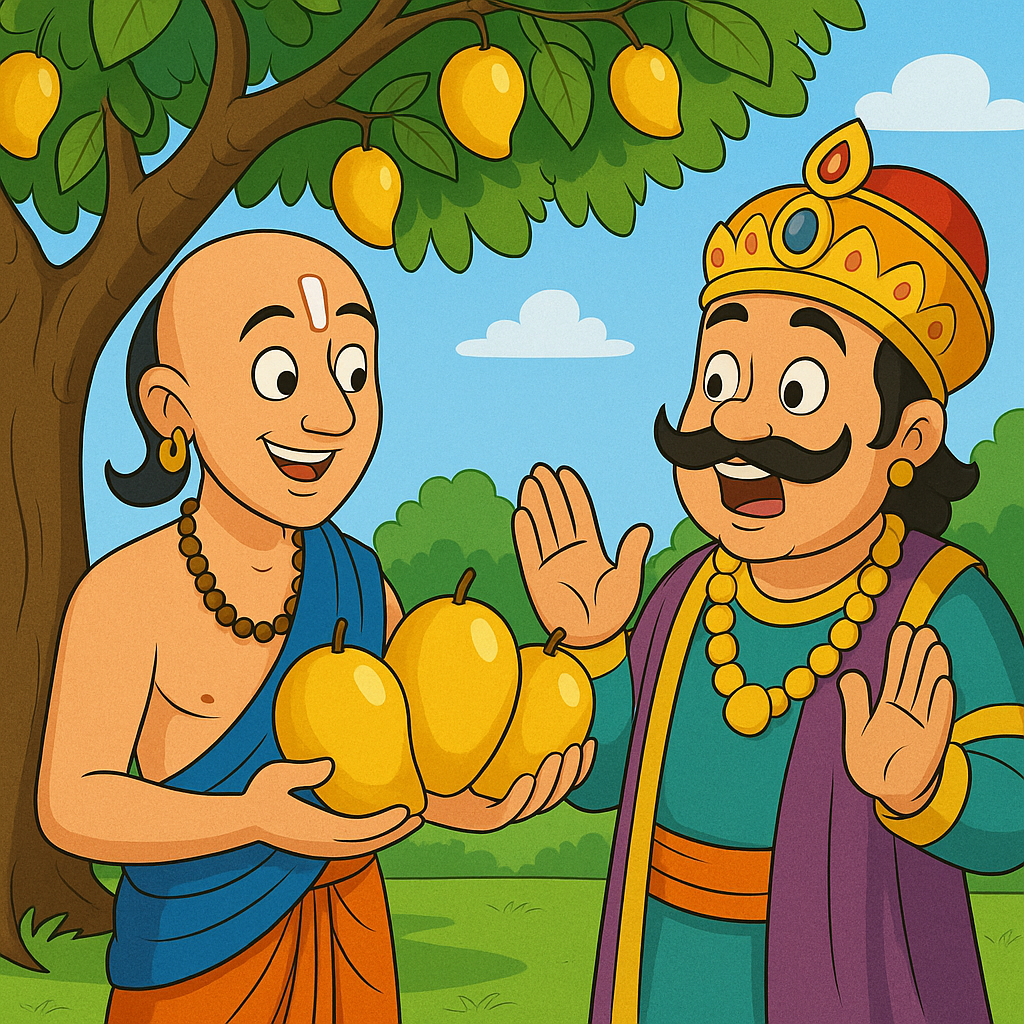 You are currently viewing Tenali Raman Story: Stunning Golden Mangoes for Kids