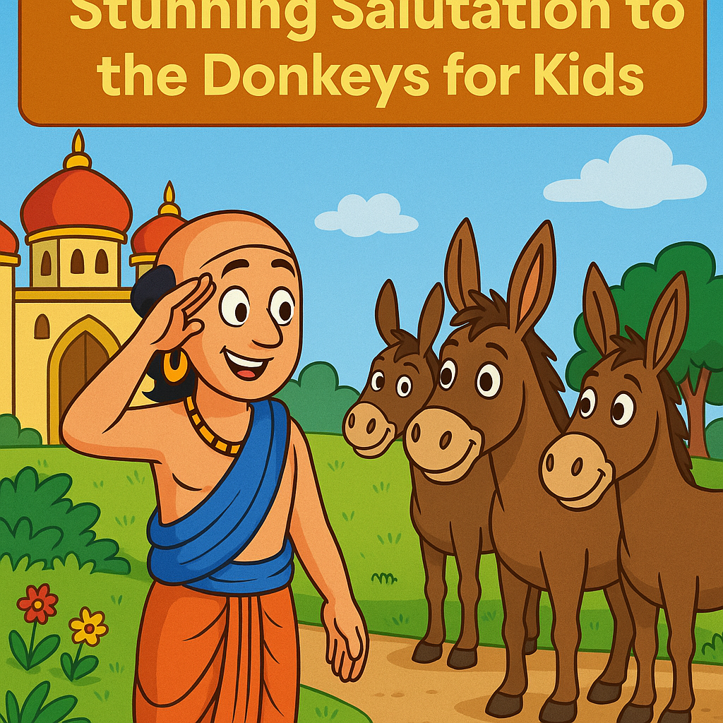 You are currently viewing Tenali Raman Story: Stunning Salutation to the Donkeys for Kids