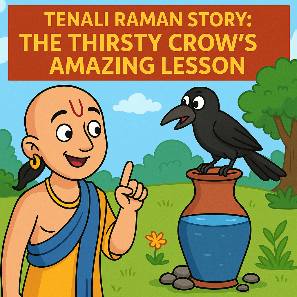 You are currently viewing Tenali Raman Story: The Thirsty Crow’s Amazing Lesson