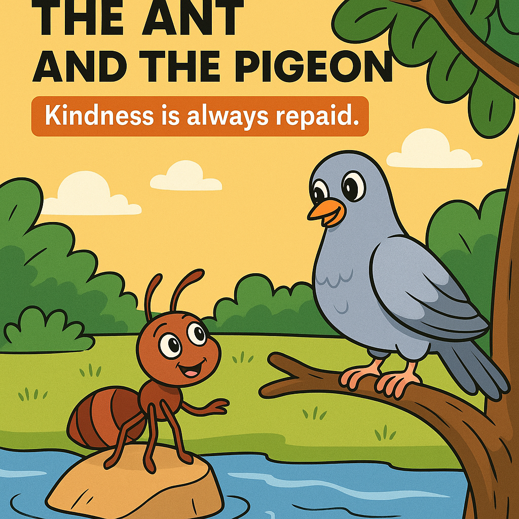 You are currently viewing The Ant and the Pigeon – Lesson: Kindness is always repaid.
