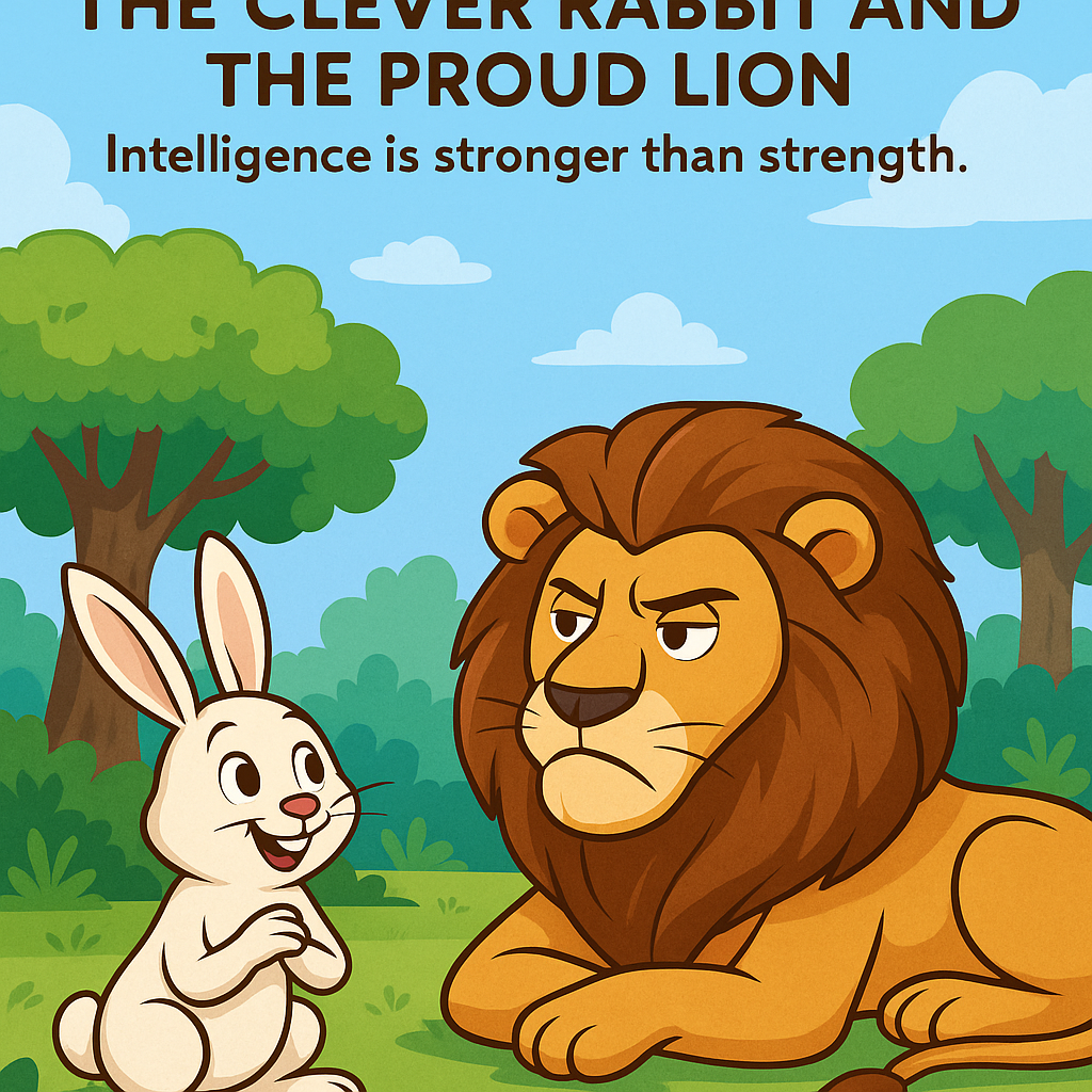 Read more about the article The Clever Rabbit and the Proud Lion – Lesson: Intelligence is stronger than strength.