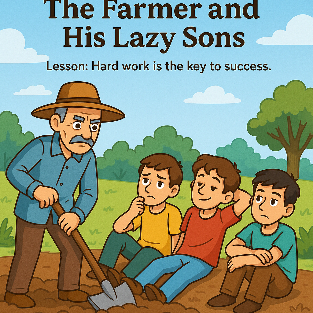 You are currently viewing The Farmer and His Lazy Sons – Lesson: Hard work is the key to success.